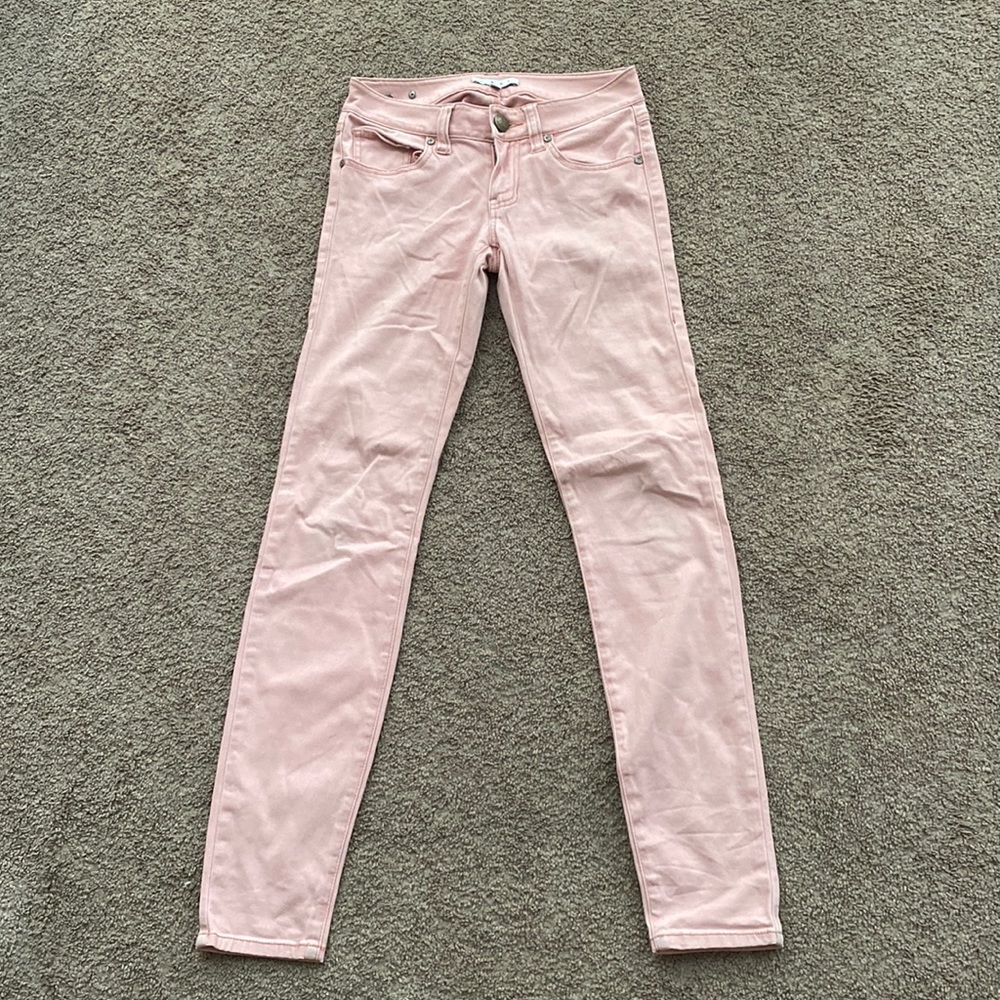 CAbi Light Pink Denim Skinny Jeans Size 00